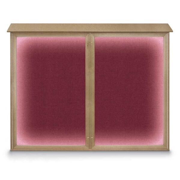 United Visual Products Triple Door Enclosed Indoor Letterboard UV1128-SATIN-BLUE - main